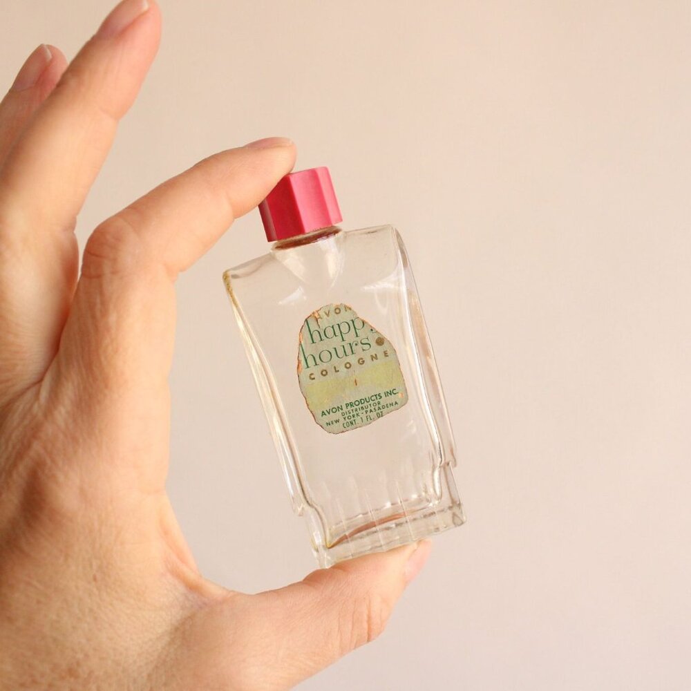 Vintage 1940s Avon Happy Hours Cologne Bottle, 1 oz, Collectible Fragrance - Picture 9 of 10